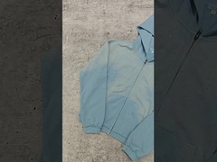 Худи из тяжелого хлопка Streetwear Custom 2025 с кристаллами, унисекс, винтажная выцветшая кислотная стирка на молнии