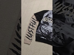 Высококачественный на заказ тяжелый хлопок DTG печатный мужской двойной слой длинный рукав футболка экрана печатный D