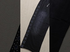 Специальные бегуны Поточные брюки Большие хлопчатобумажные французские Терри Прямые ноги Круглые кислотные стиральщики