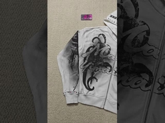 Вышивка 3D на заказ, грязная стирка, DTG-печать, 500 г/м², винтажные худи, свободный крой, стразы, французский терри