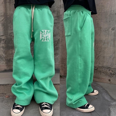 Купить Уличный стиль Custom Logo Acid Wash Sweatpants с широкими прямыми ногами online manufacture