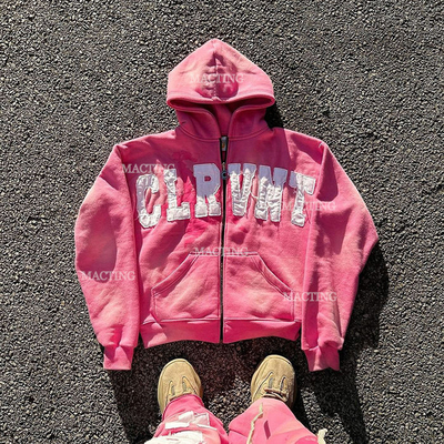 Купить Штрит-уборка Custom Logo Сверхразмерная 500 гг кислотно-мытая капюшон с вышивкой на ченилле online manufacture