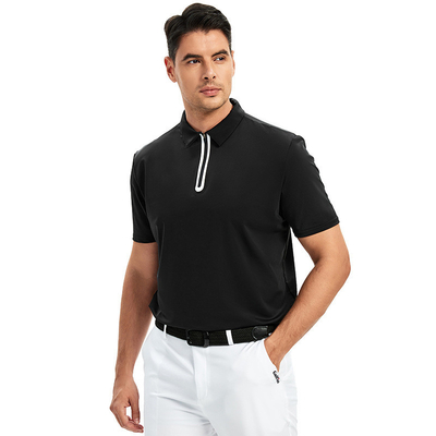 Купить Поддержка 7 дней Образец заказа Время поставки Короткий рукав Zipper Polo Shirt для гольфа Спорт online manufacture