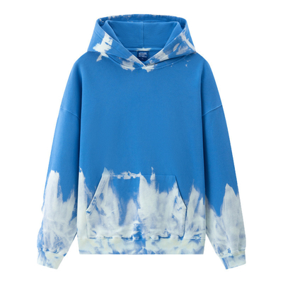 Купить свободные трусы с капюшоном для женщин Tie Dye Printed Hoodie Граффити Градиентный цвет Осень Зима online manufacture