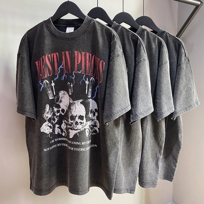 Купить High Street Acid Wash футболка унисексная черная футболка с индивидуальным логотипом 1000 количества online manufacture