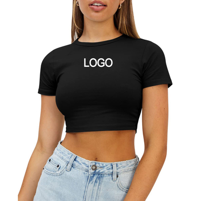 Купить Y2K Ladies Club Short Tank Top Multi Colors O-neck Cotton Blank Fitness Tshirt Slim Crop Top Женщины online manufacture