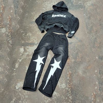 Custom Acid Wash 2 Piece jogger tracksuit спортивные костюмы для мужчин
