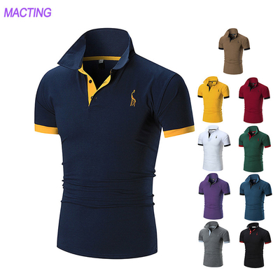 Трикотажная ткань Custom Logo Plain Casual Golf Cotton Polyester Polo Shirts футболка для мужчин