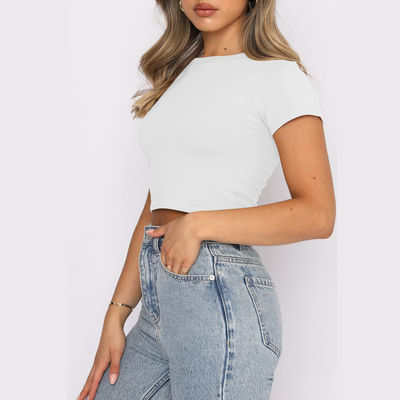 2023 Custom Ladies Girls Crop Tops Tshirt Методы печати Цифровая печать или прочее