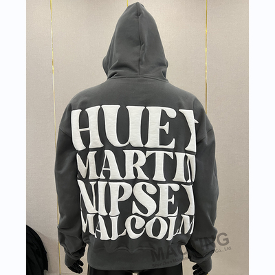Уличная одежда Custom 3D Puff Print 500gm Cotton Heavyweight Blank Men's Sweatshirts Puff Printing Pullover Hoodie
